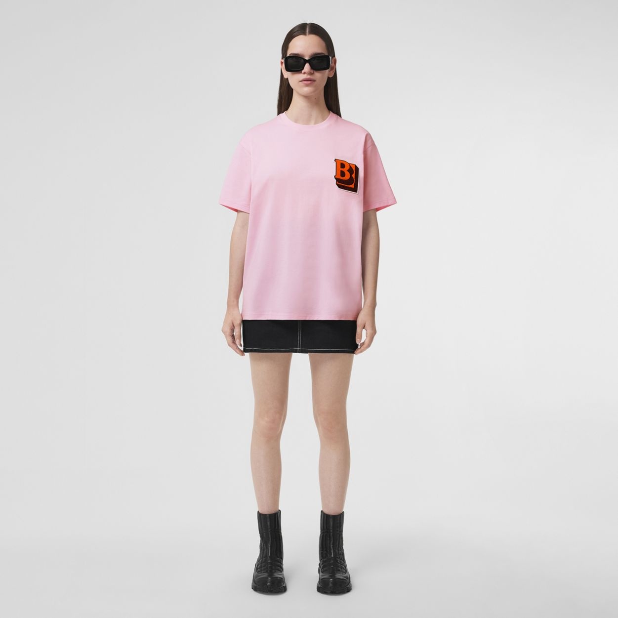 Letter Graphic Cotton Oversized T-shirt - 5