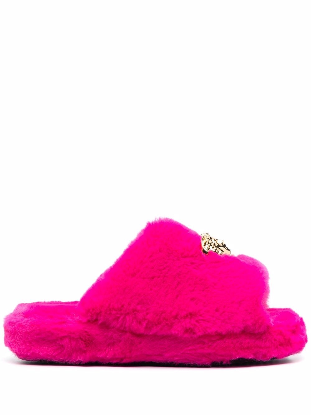 Medusa Head faux-fur slides - 1