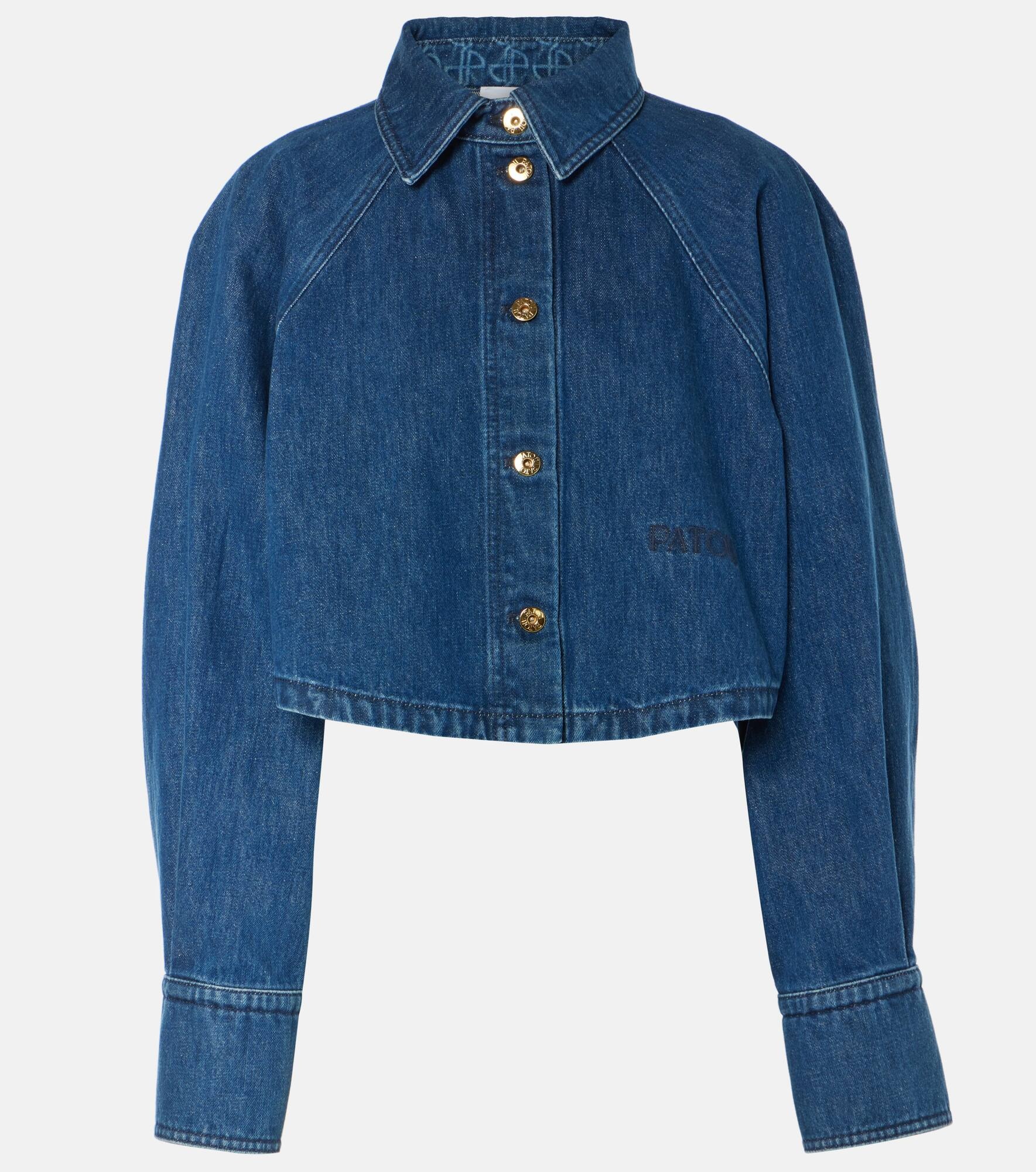 Cropped denim shirt - 1