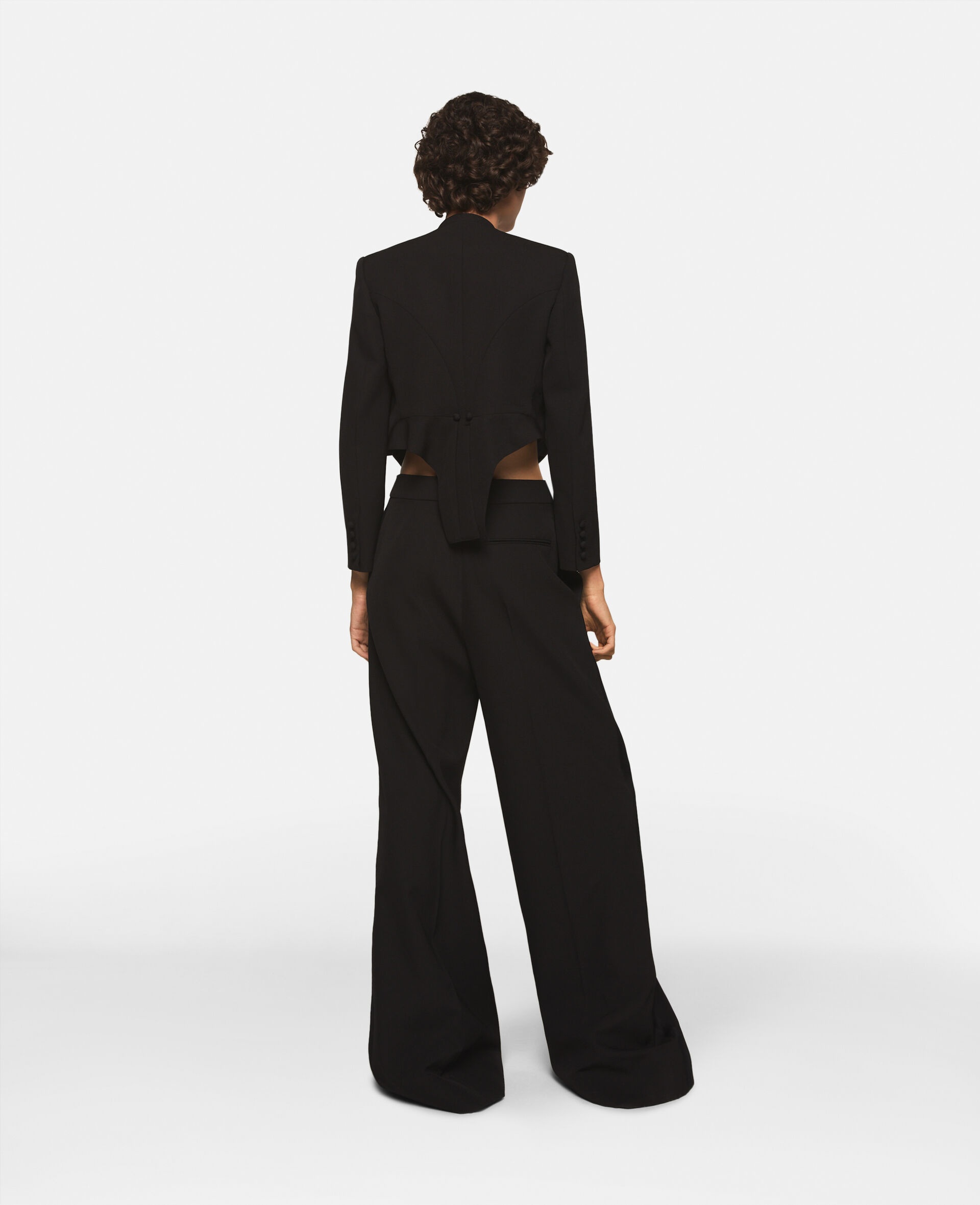 Pleated High-Rise Wide-Leg Wool Trousers - 5
