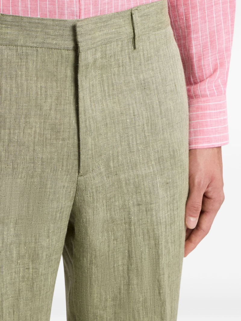 chevron-motif straight-leg trousers 4