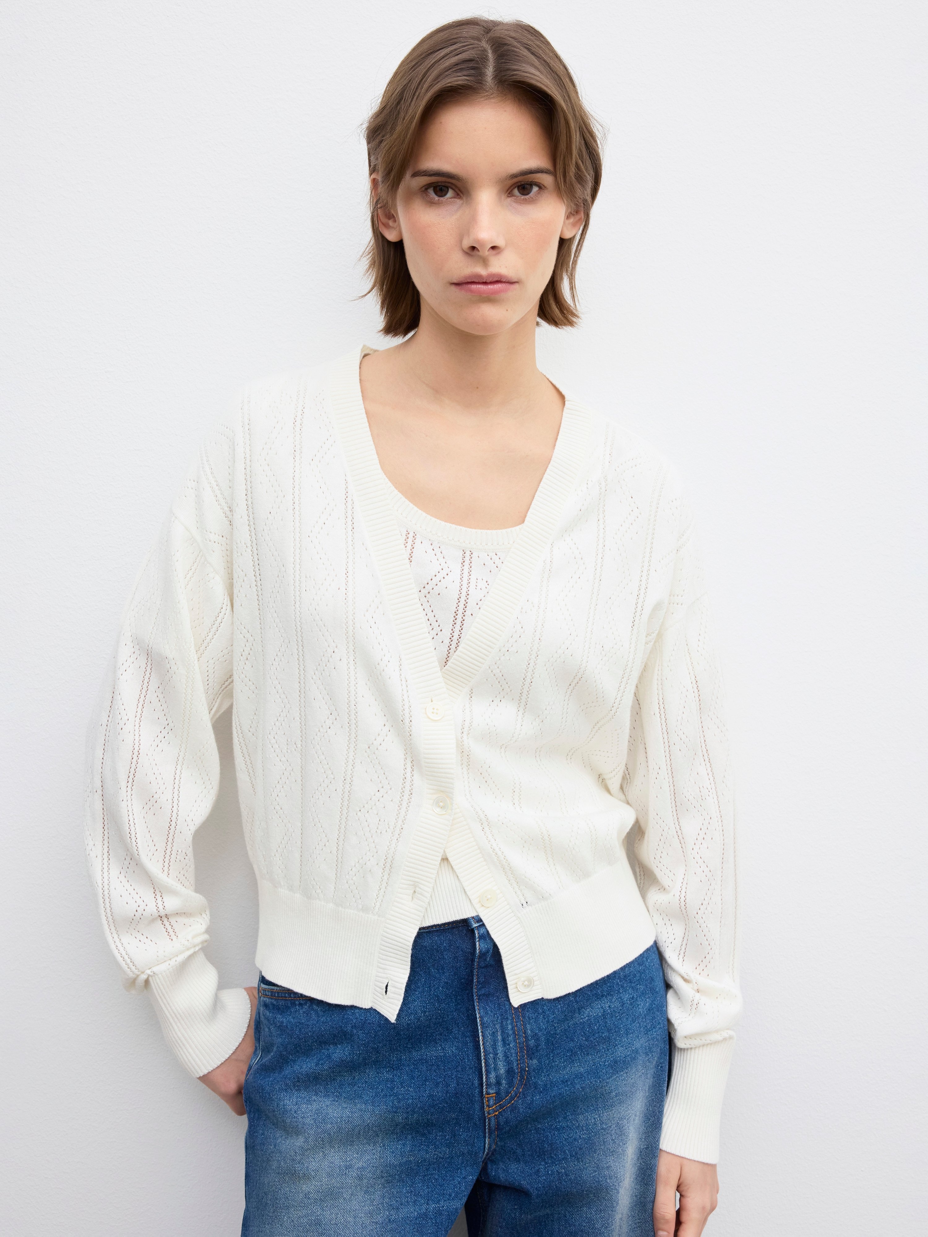 Pointelle cardigan - 2