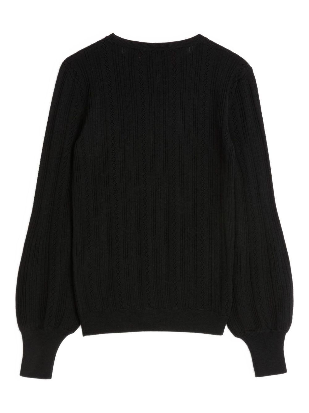 v-logo cable-knit jumper - 2