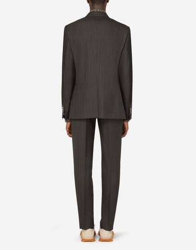 Dolce & Gabbana Pinstripe wool Martini-fit suit outlook