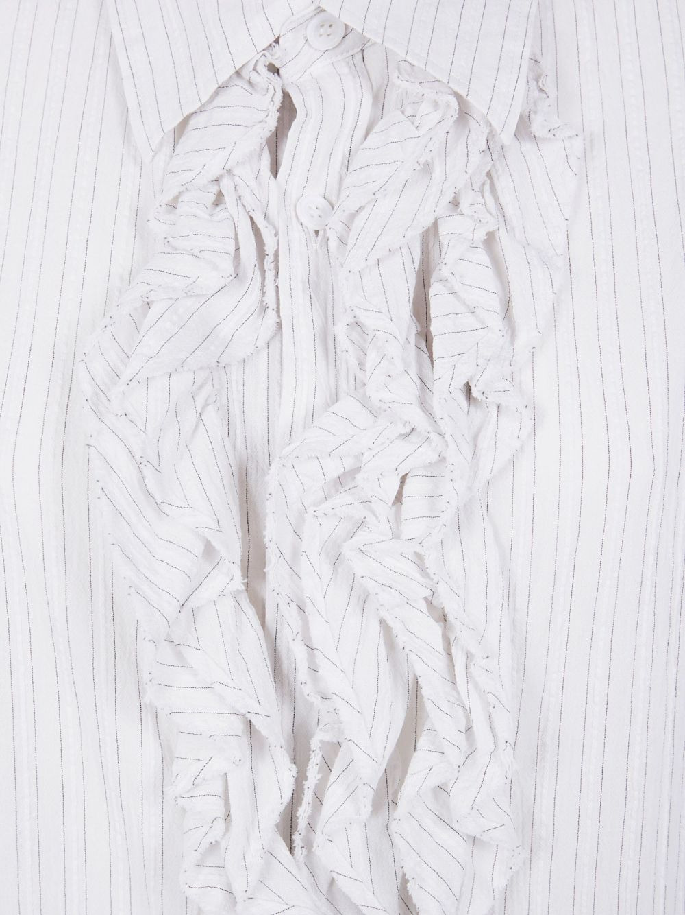 pinstriped ruffle shirt - 3
