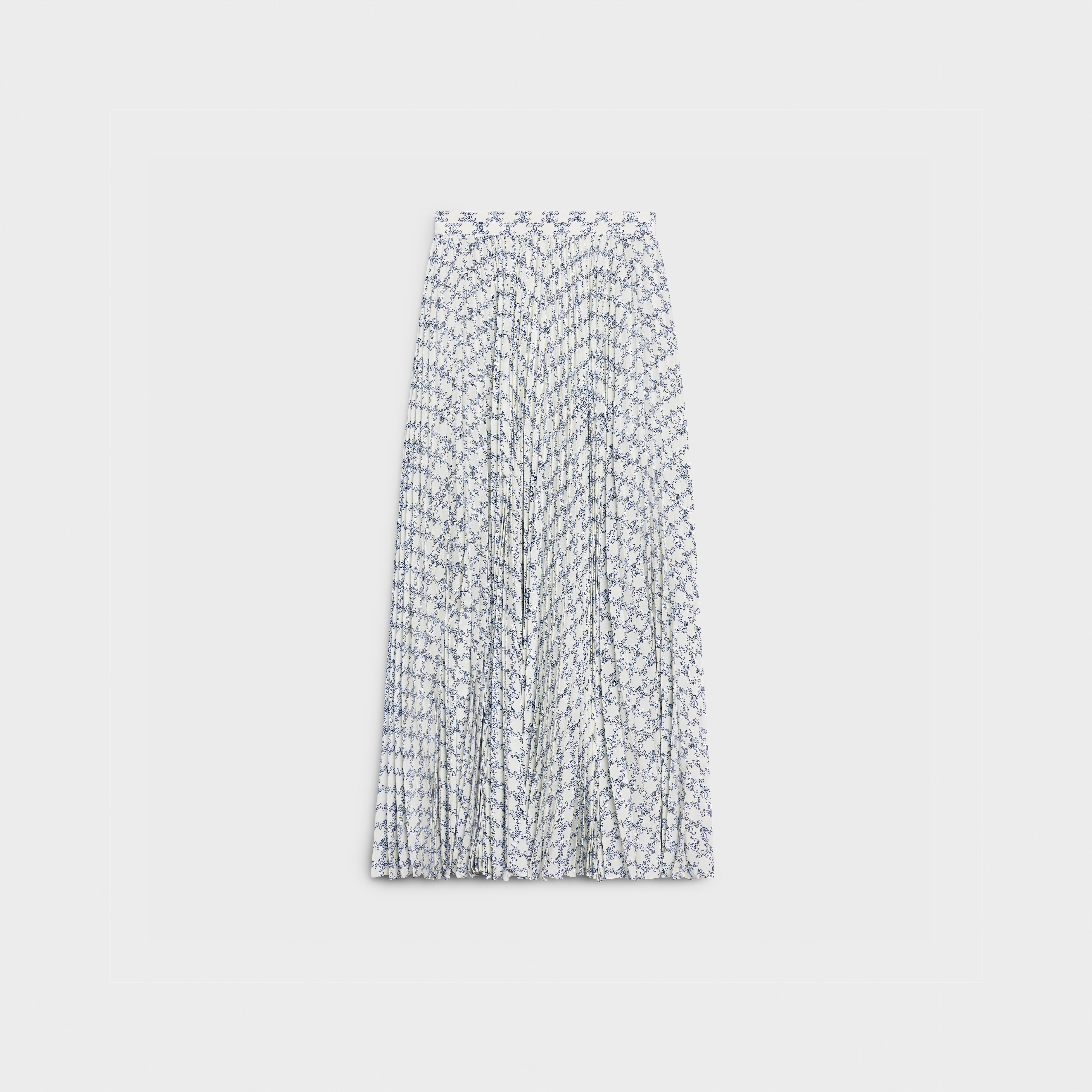 SUN-PLEATED SKIRT IN CRÊPE DE CHINE - 1