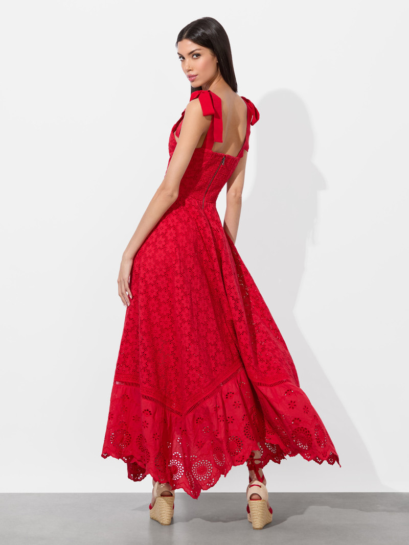 Alice + Olivia ROSALEE EYELET MAXI DRESS outlook