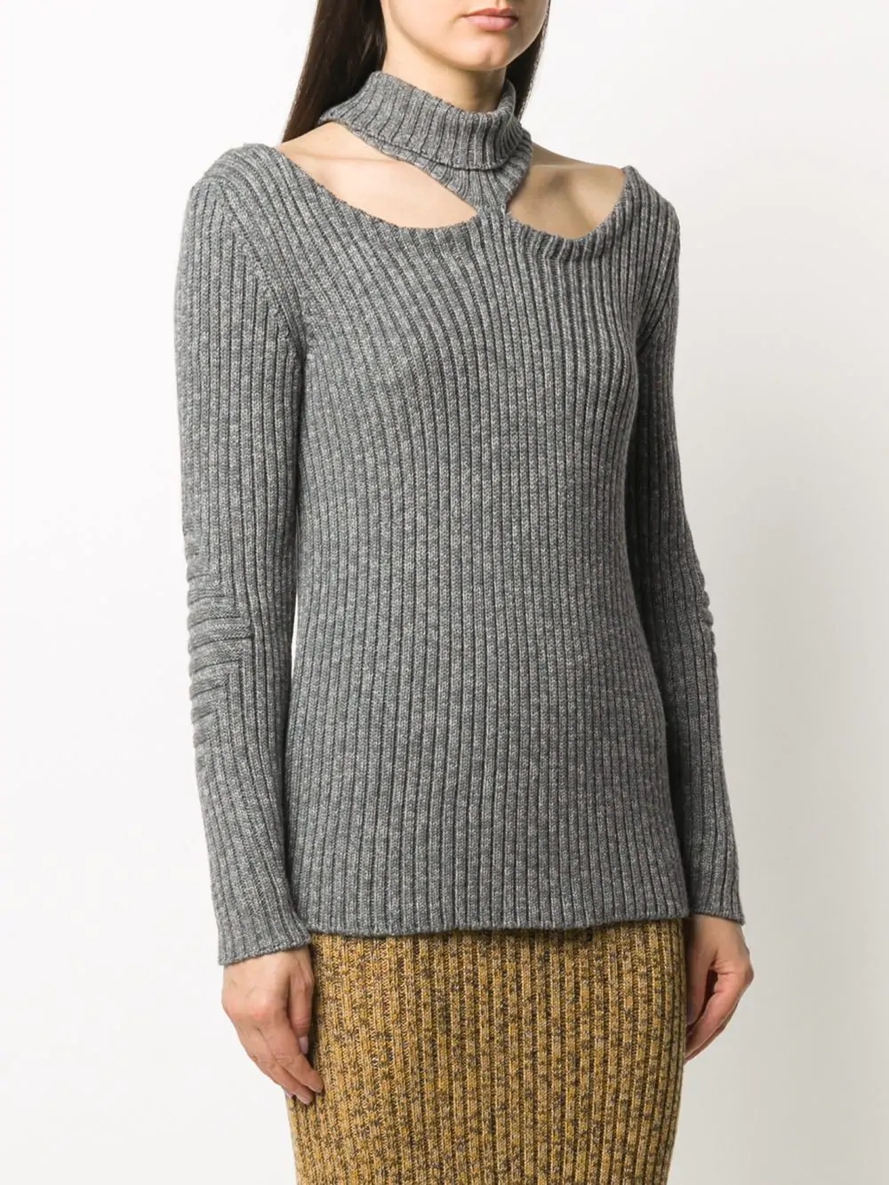 speckled cut-out jumper - 3