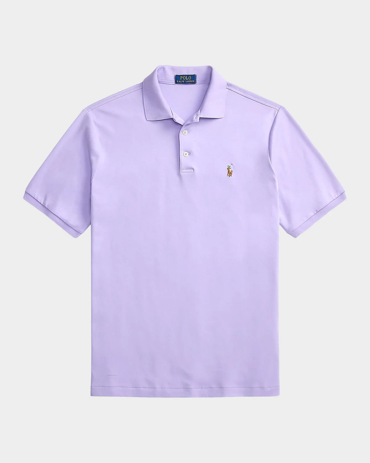 Men's Cotton Interlock Embroidered-Pony Polo Shirt - 1
