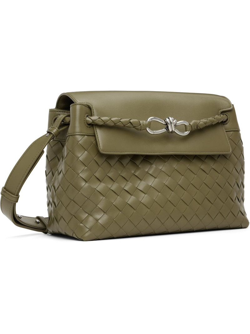 Bottega Veneta Khaki Small Andiamo Messenger Bag outlook