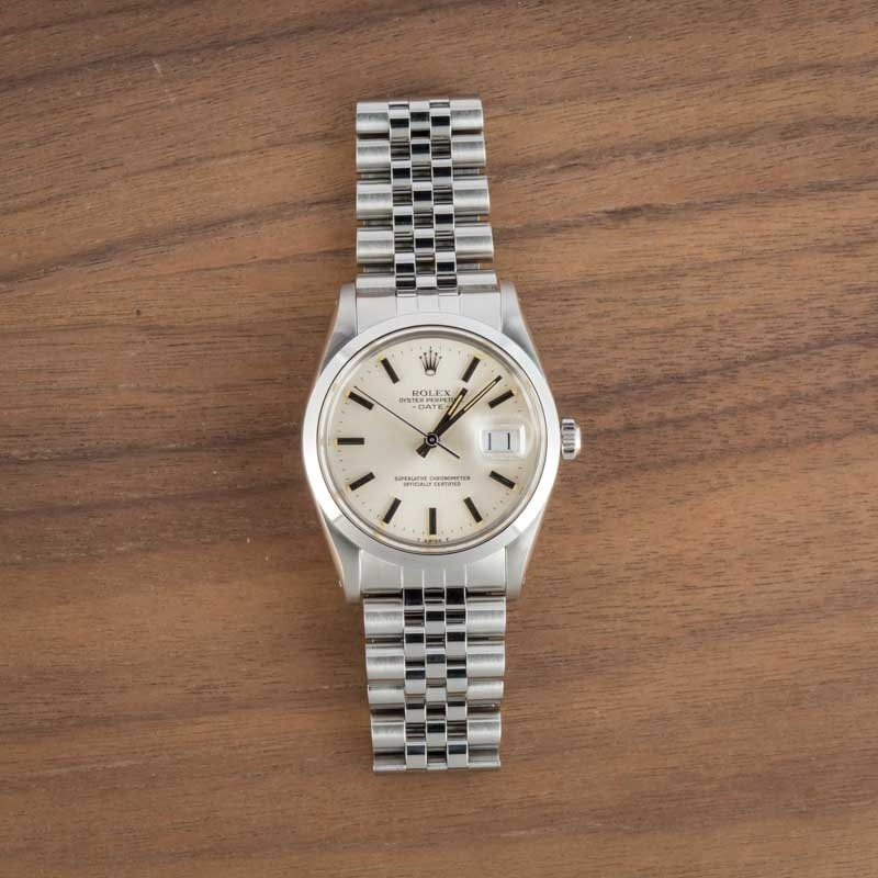 Rolex Date 15000 Silver Index Dial - 6