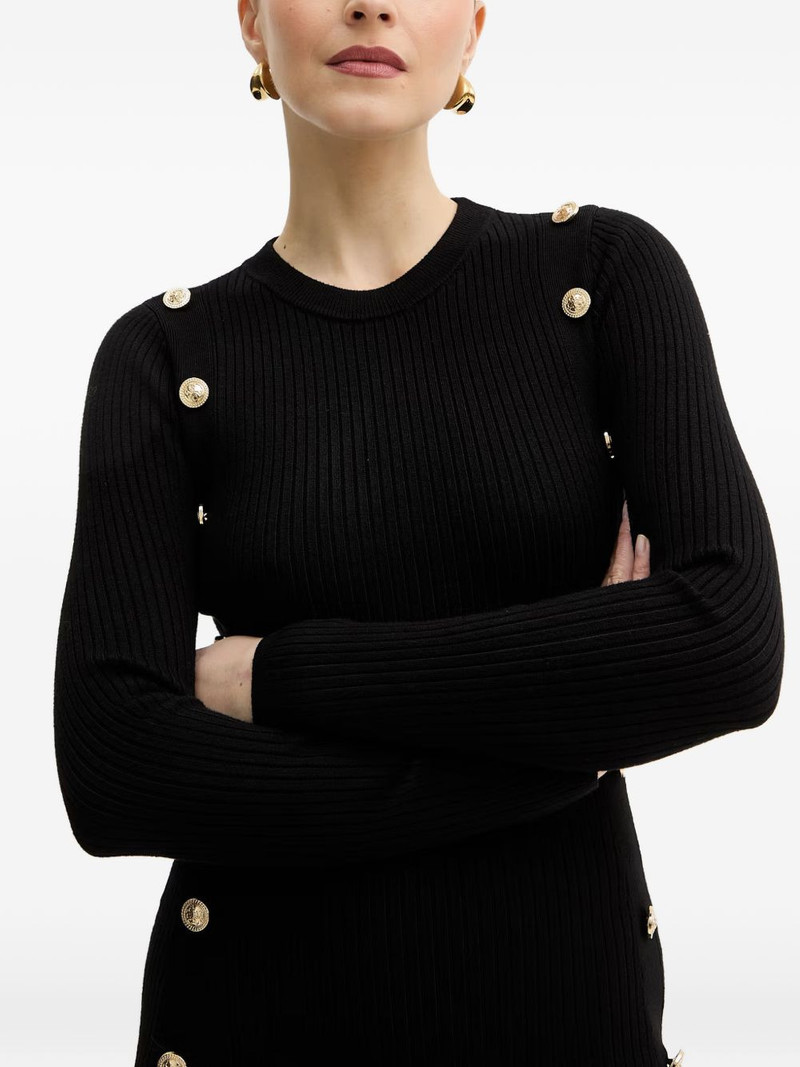 button-embellished midi dress 4