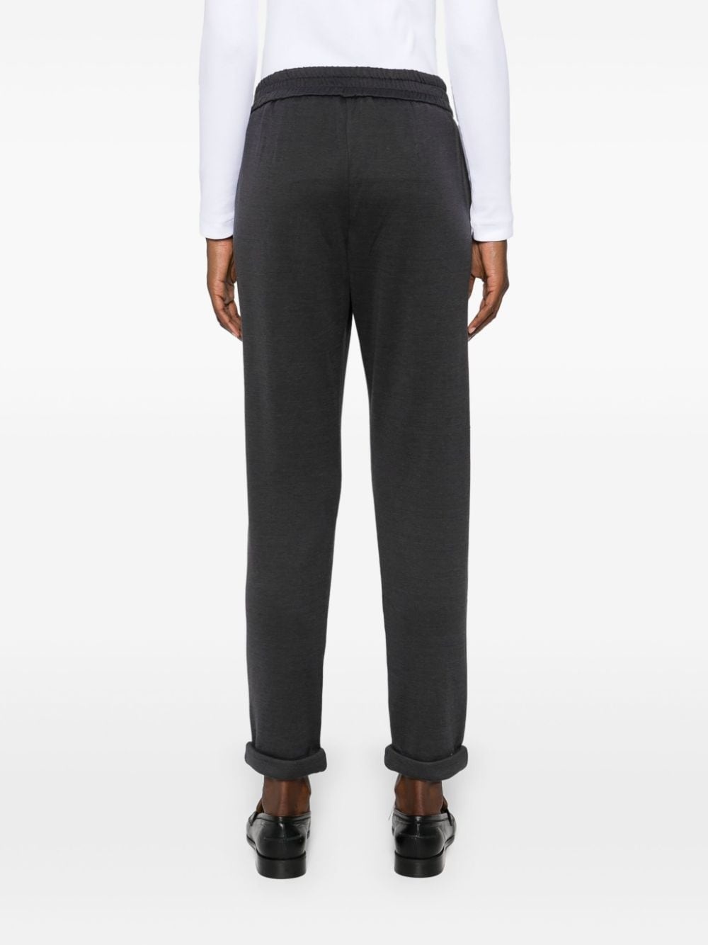 mÃ©lange drawstring track pants - 8