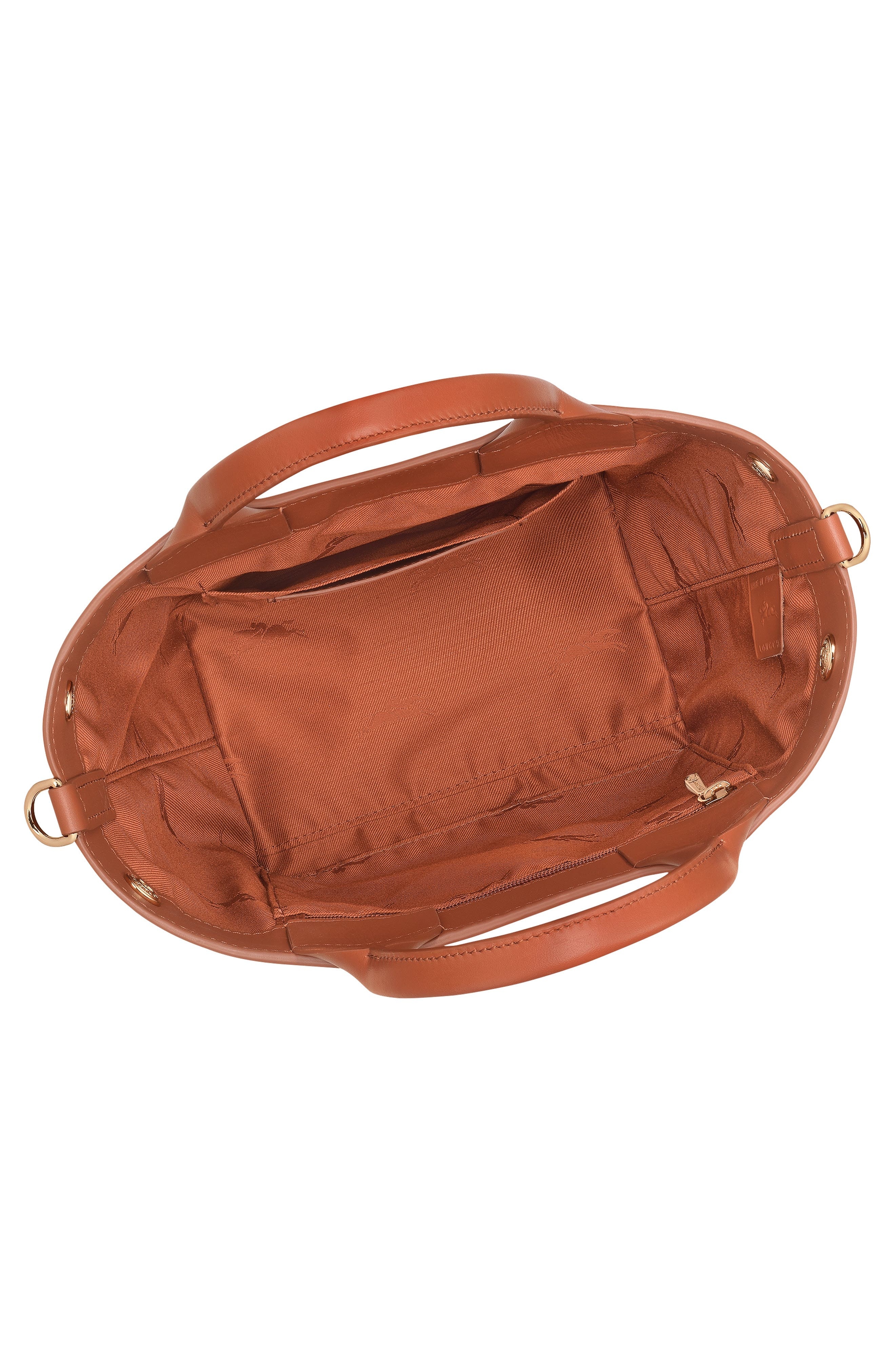 Longchamp Small Le Roseau Leather Tote in Bark at Nordstrom - 4