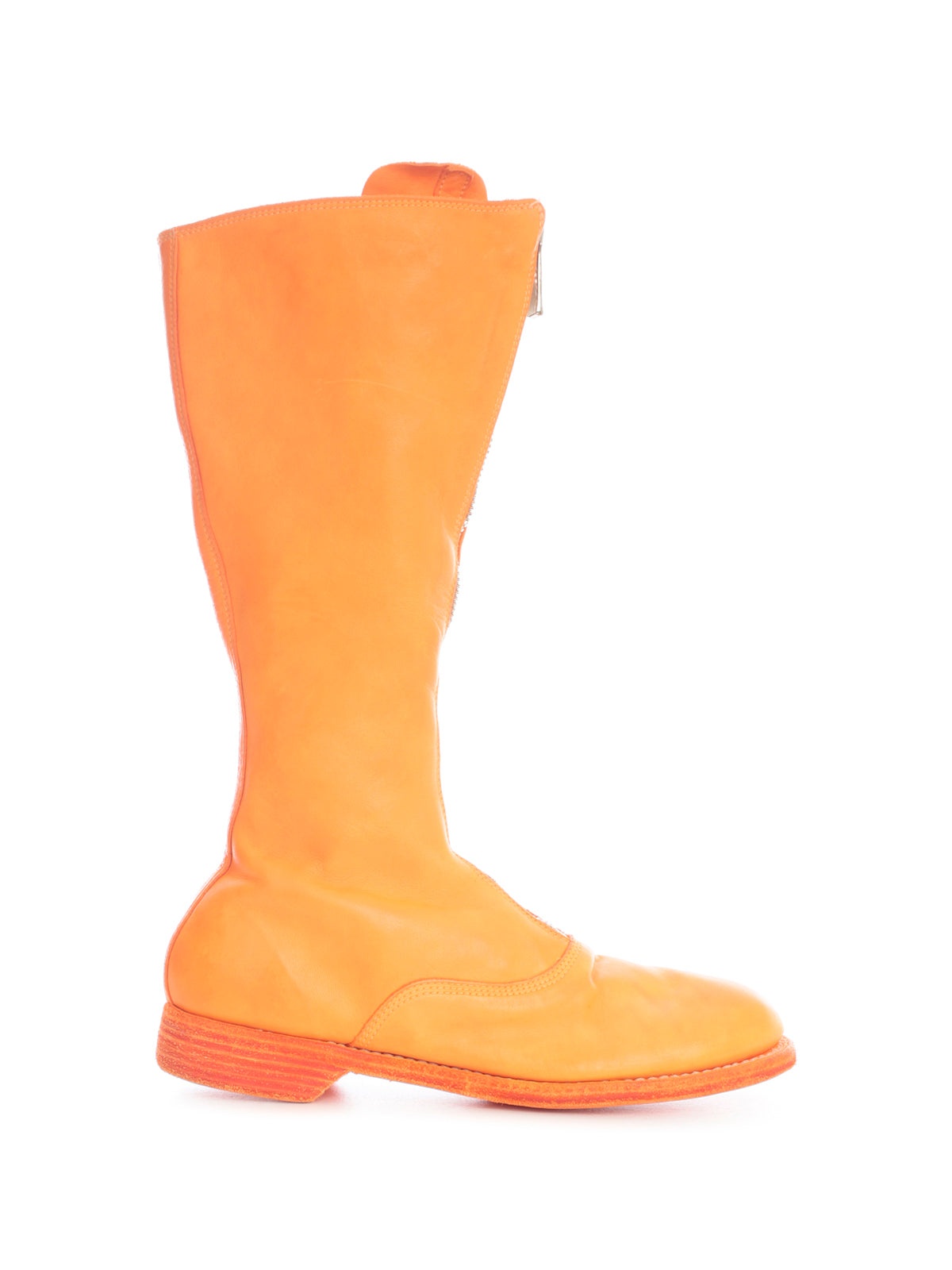 Guidi Women Front Zip Army Boots Sole Leather - 1