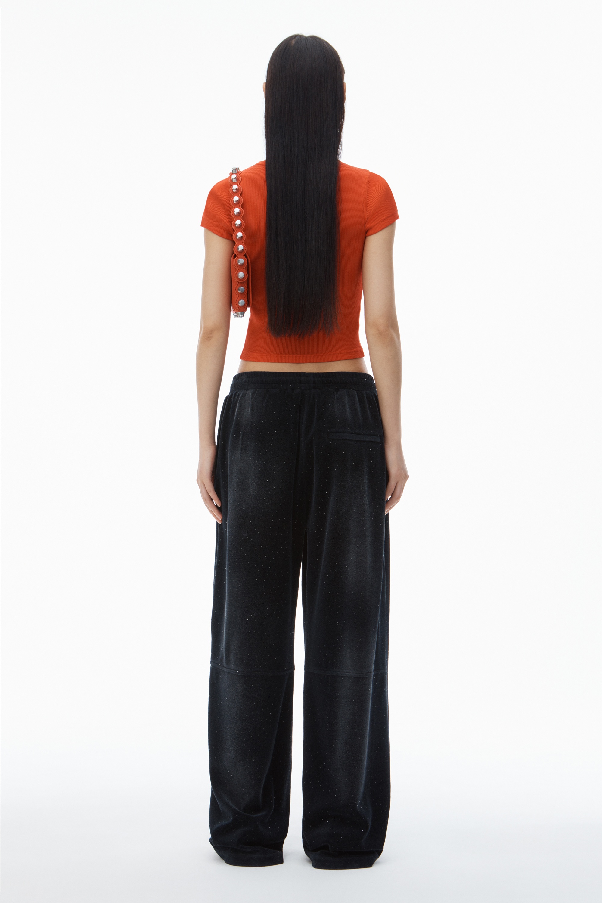 Crystal Hotfix Tee in Ribbed Jersey - 4