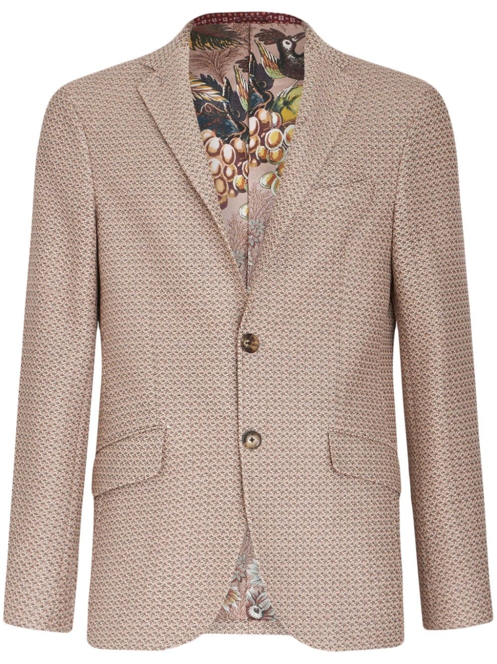 patterned-jacquard cotton blazer - 1