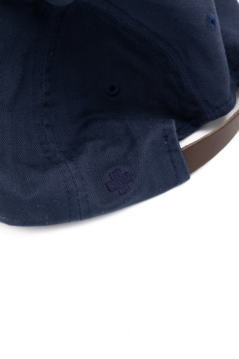 6 Panel Herringbone Cap - Navy 3