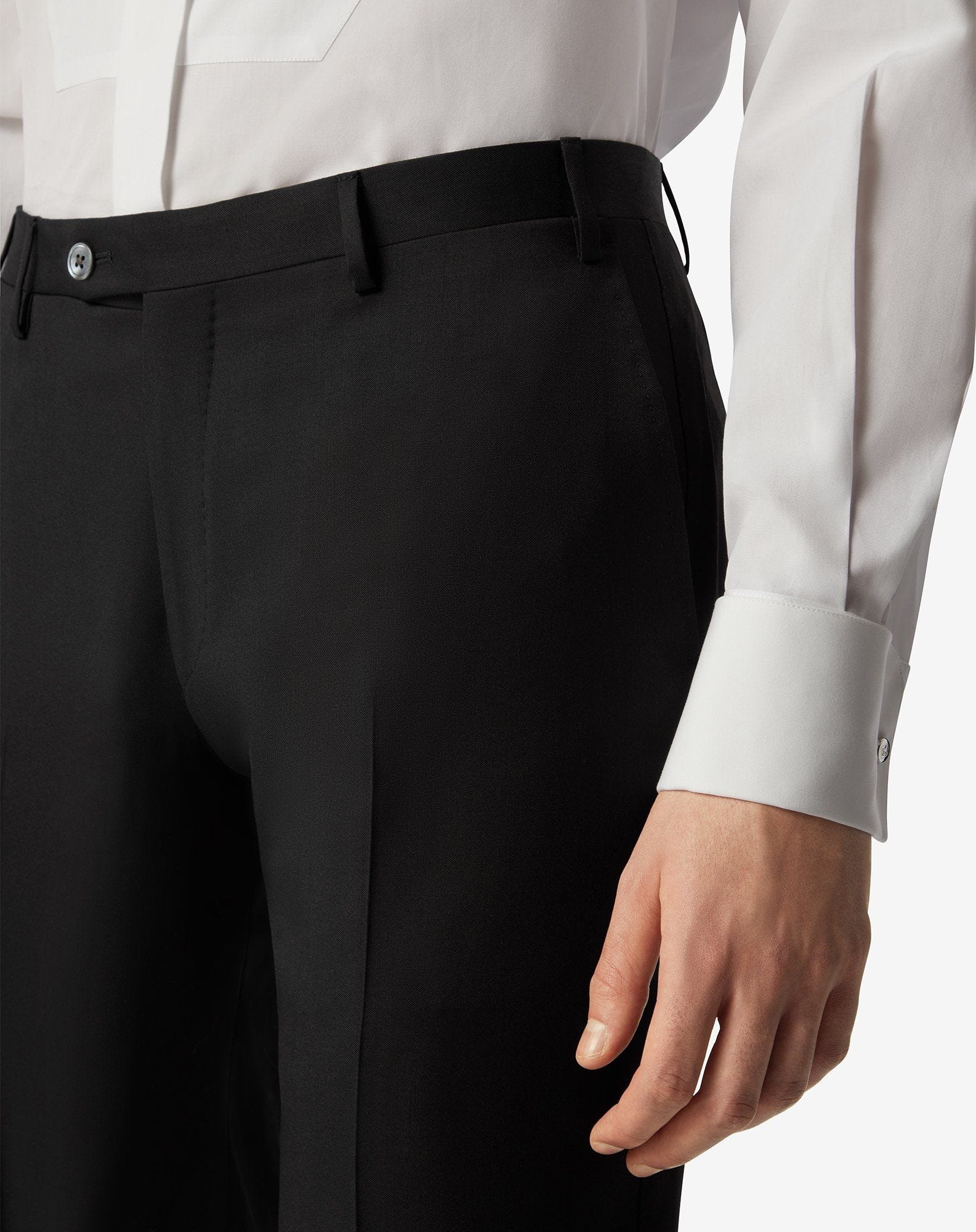 Black 130's wool trousers - 3