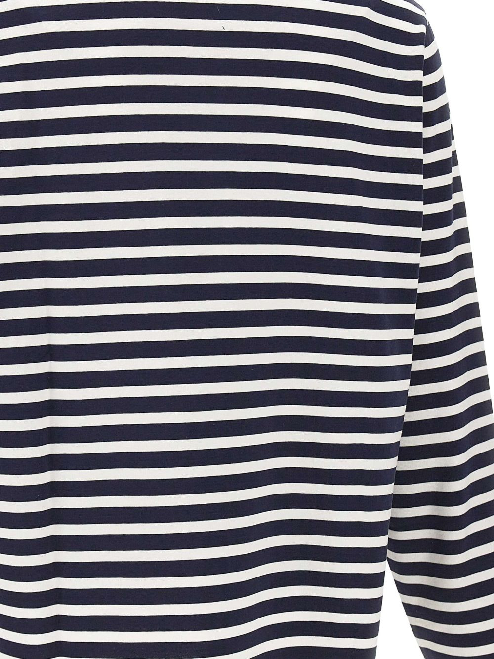 logo-patch striped sweater - 5