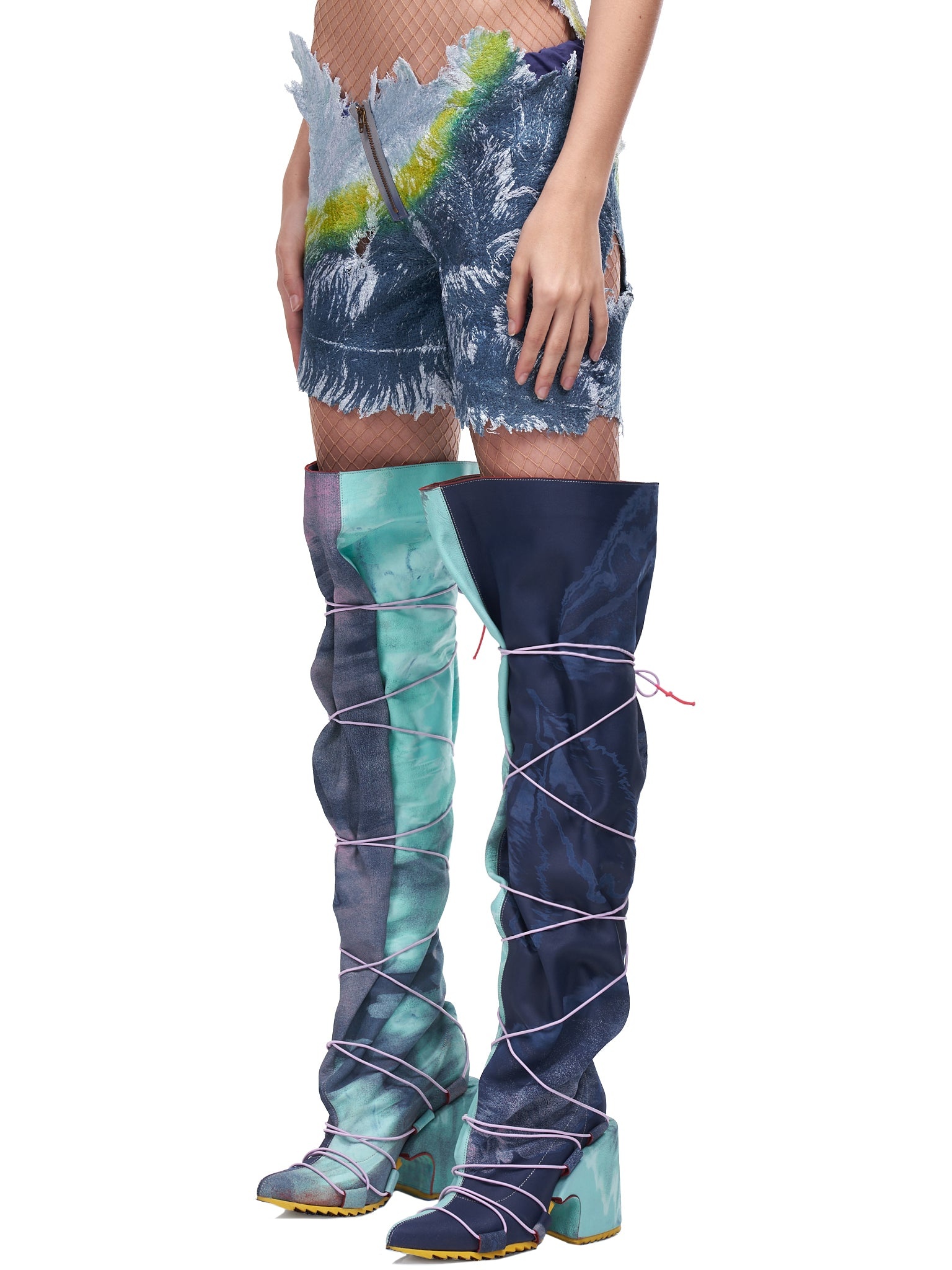 Extended Dye Feather Shorts - 2