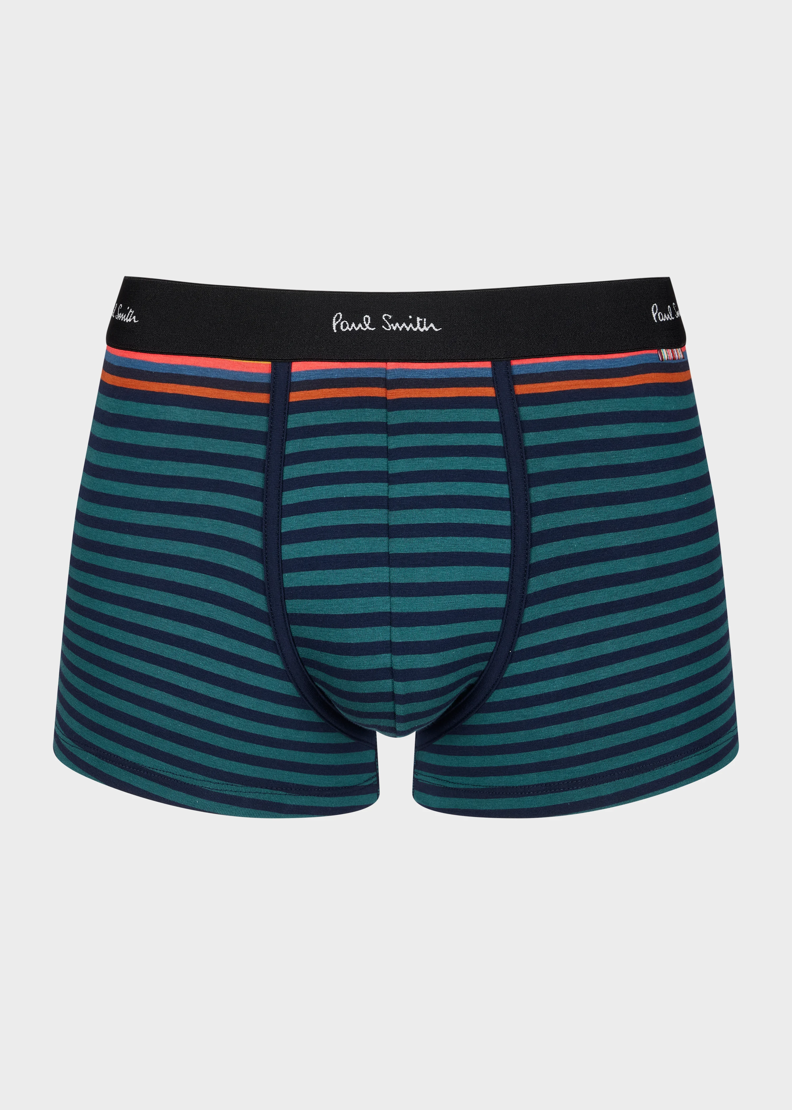 Teal and Navy Stripe Boxer Briefs - 1