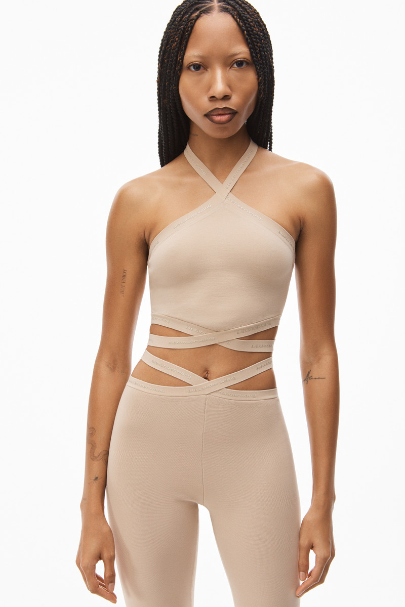 CRISSCROSS LOGO LEGGING IN VISCOSE KNIT 4