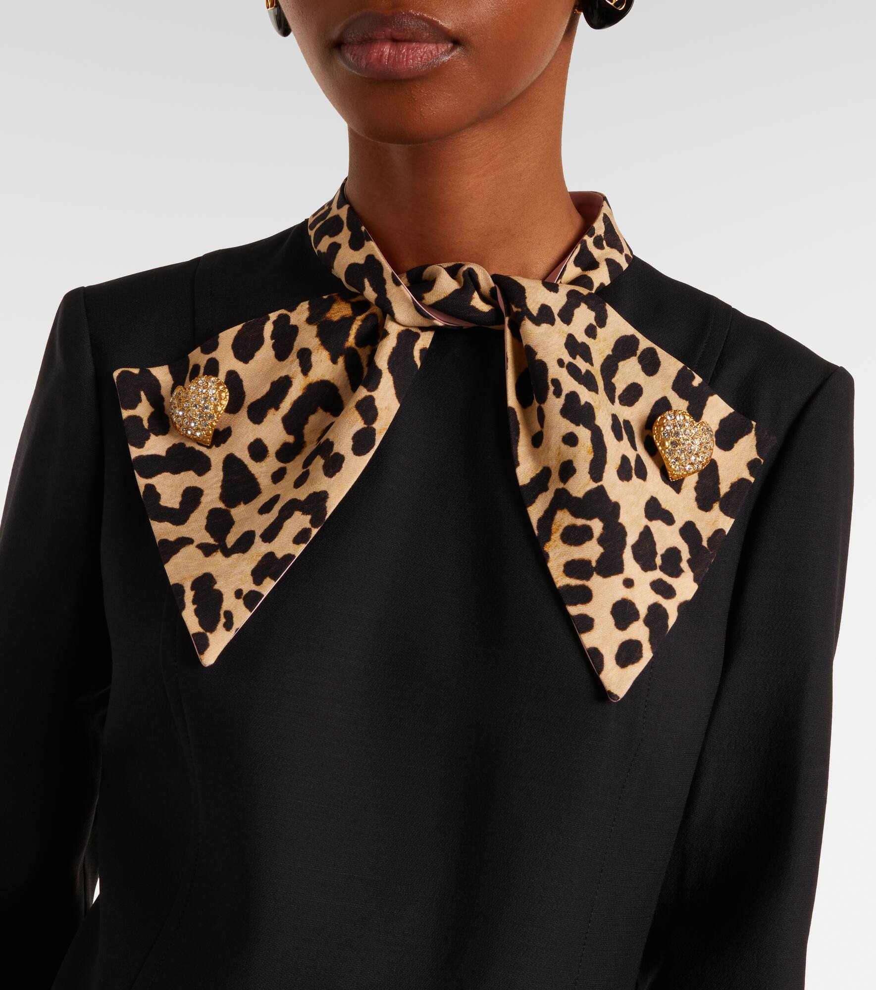 Crepe Couture bow-detail midi dress - 4