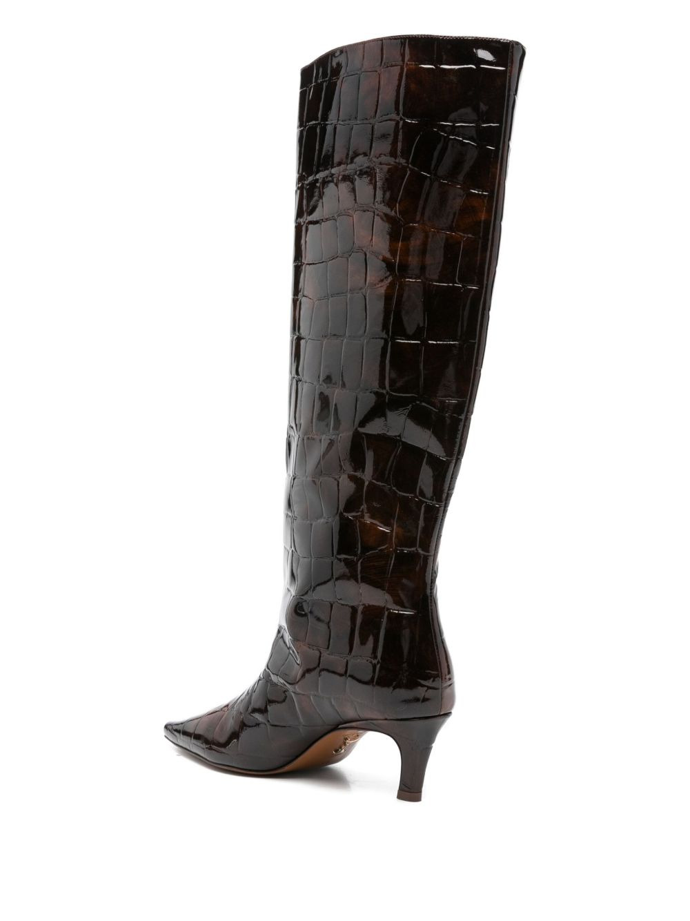 55mm Taliah crocodile-effect knee-high boots - 3