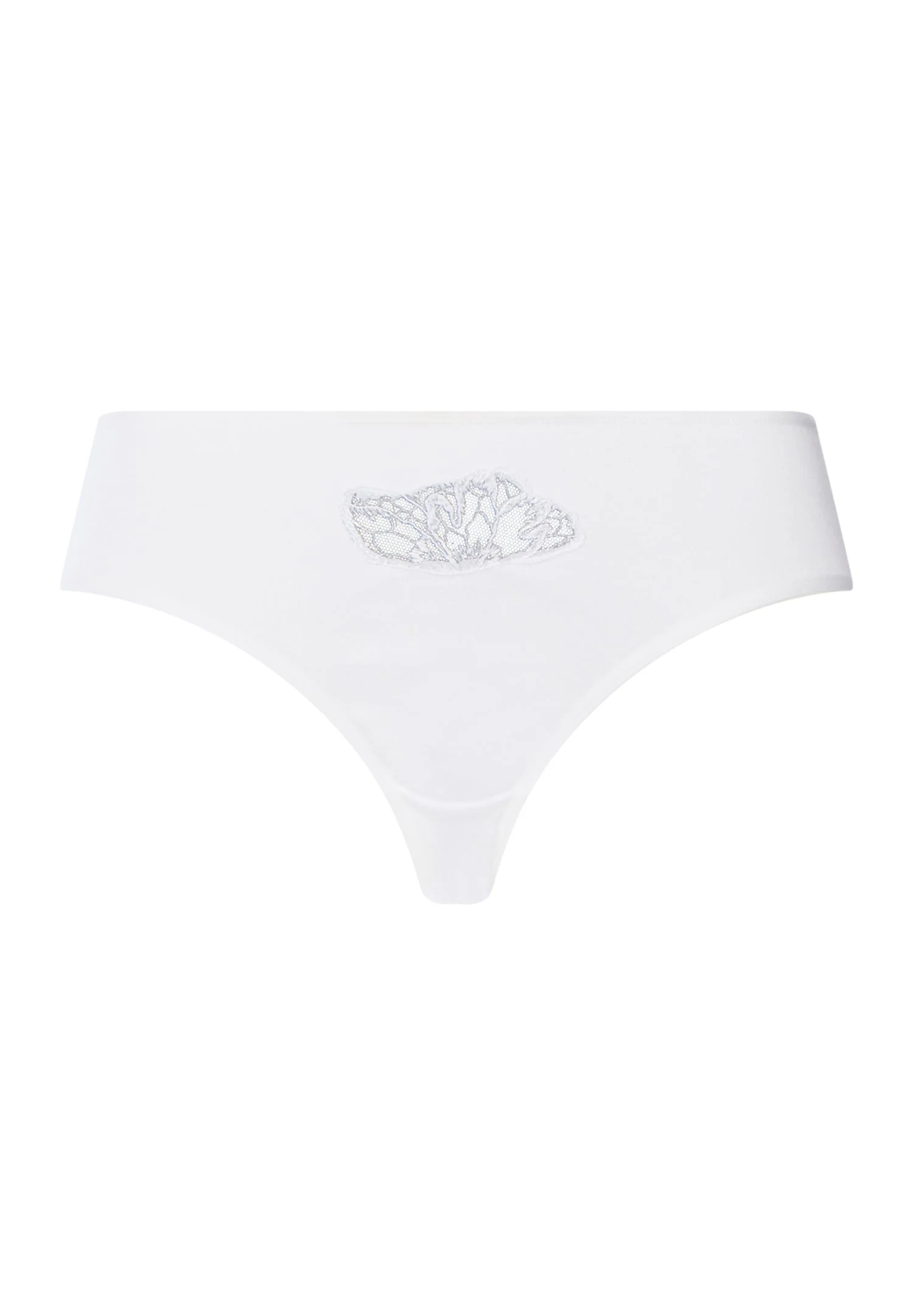 Belen Embroidered Cotton High Cut Brief - 1