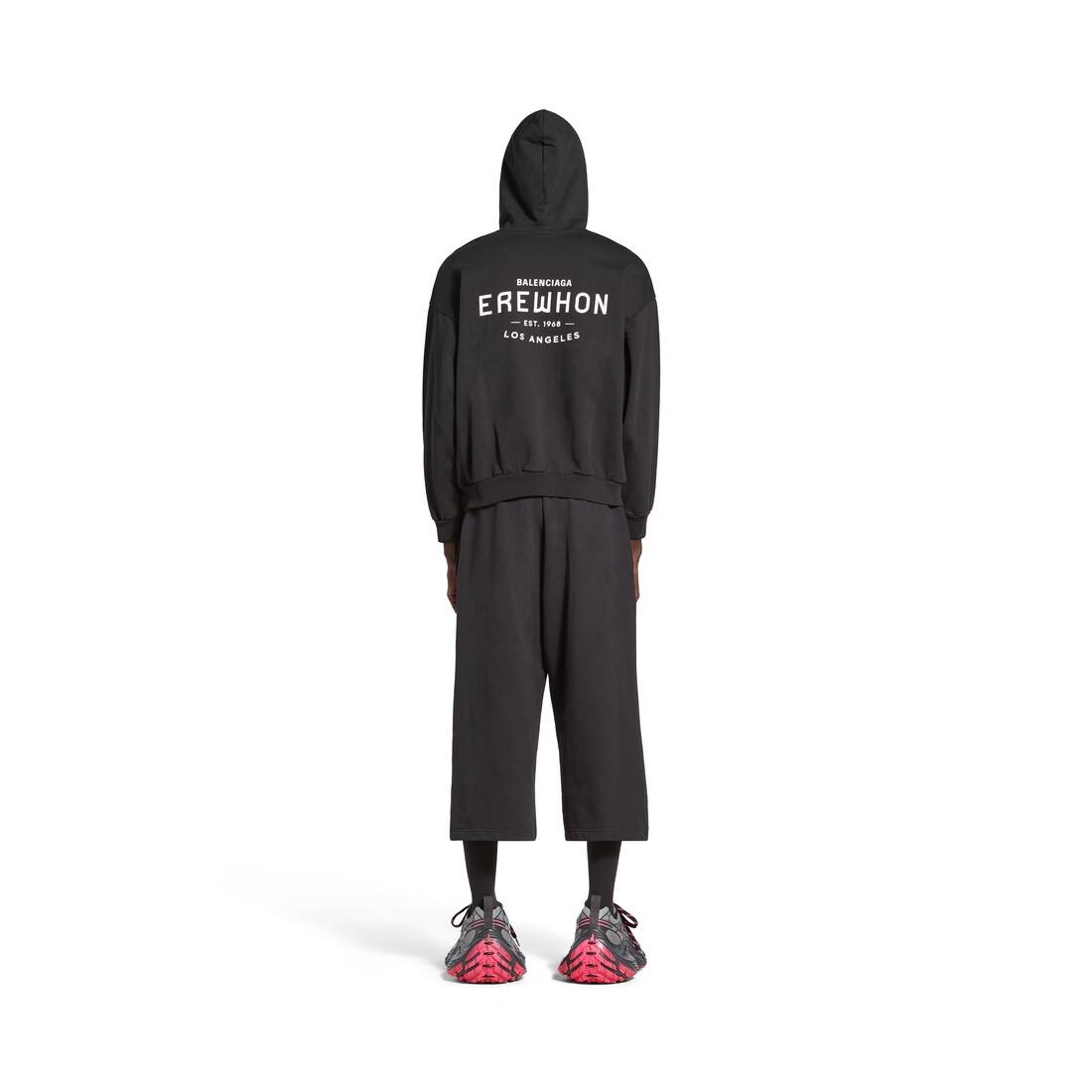 BALENCIAGA Erewhon® Los Angeles Zip-up Hoodie Medium Fit in Black/white