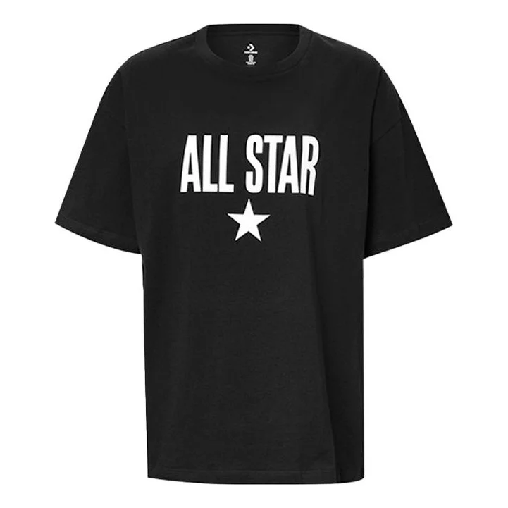 (WMNS) Converse All Star Logo T-Shirt Asia Sizing 'Black White' 10020932-A02 - 1