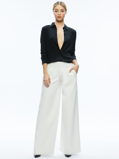 Alice + Olivia ANDERS VEGAN LEATHER LOW RISE PANT outlook