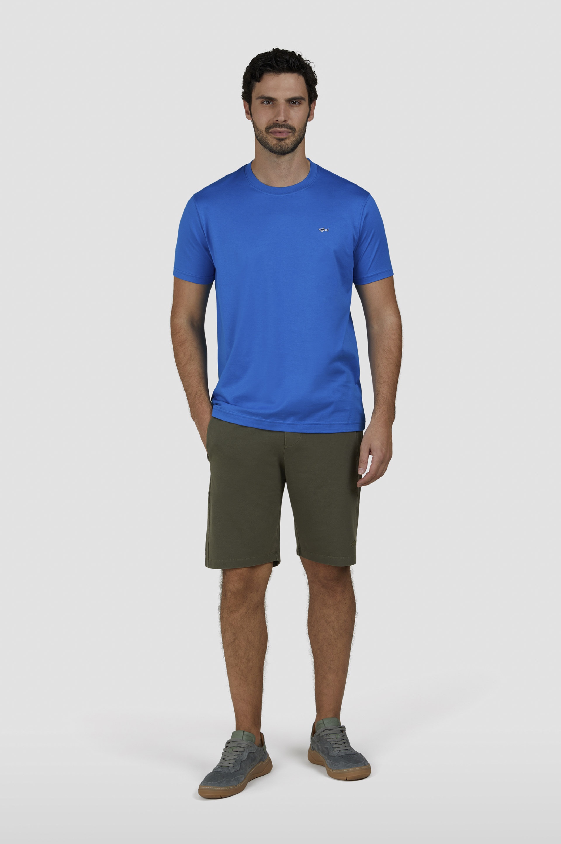 GARMENT-DYED BERMUDA IN X-SOFT FLEECE COTTON - 2