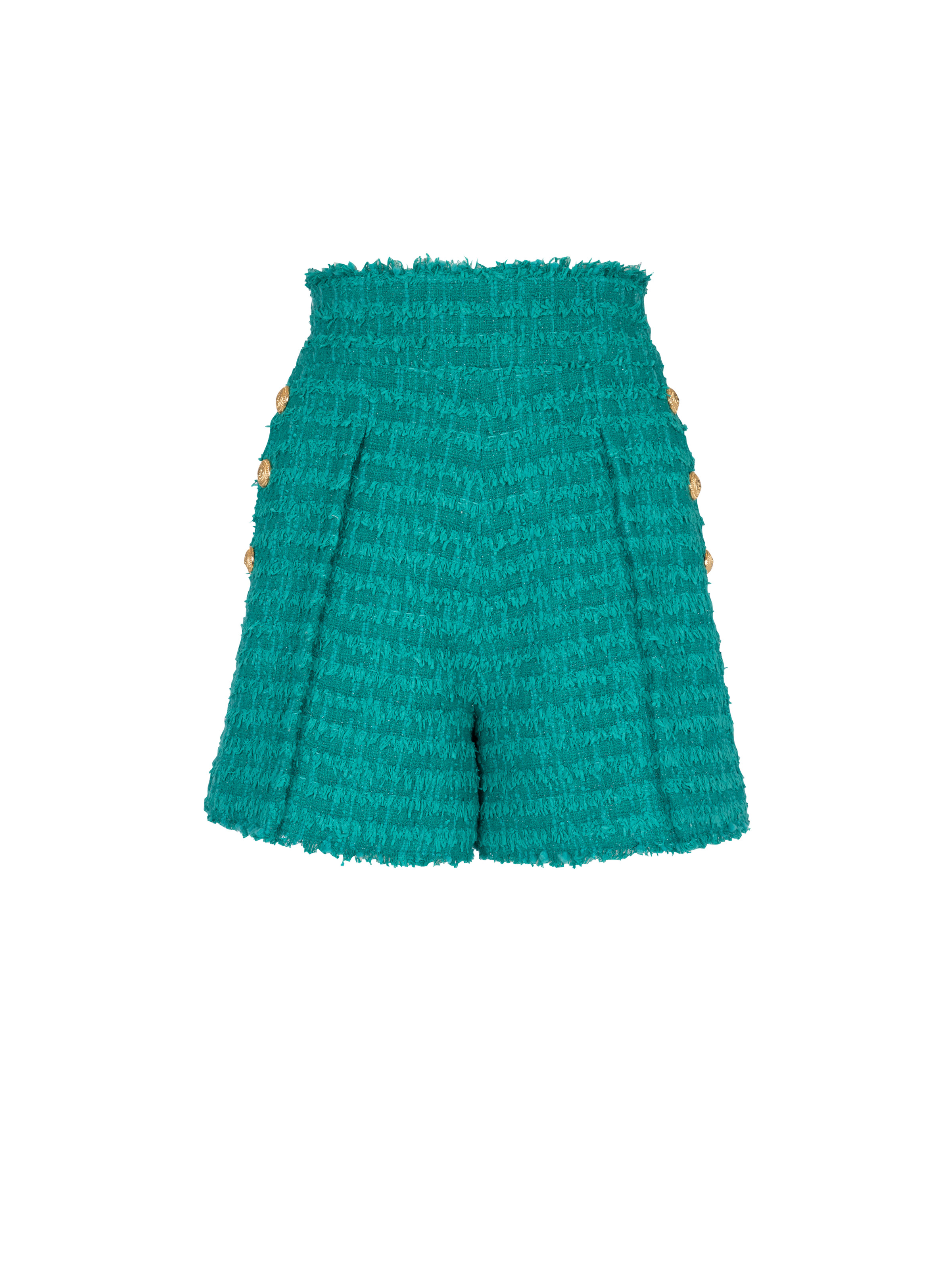 Flared tweed shorts - 1