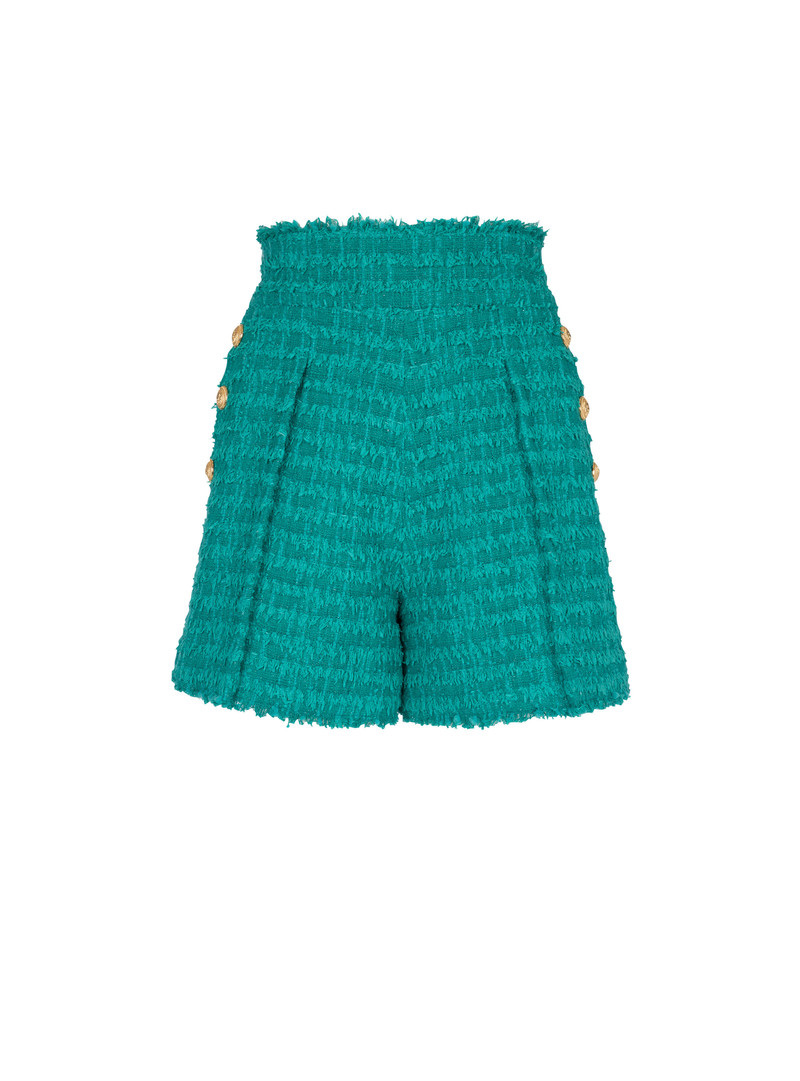 Flared tweed shorts 1