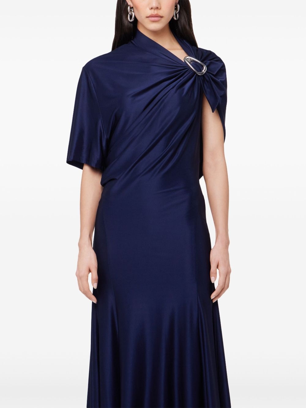 draped midi dress - 5