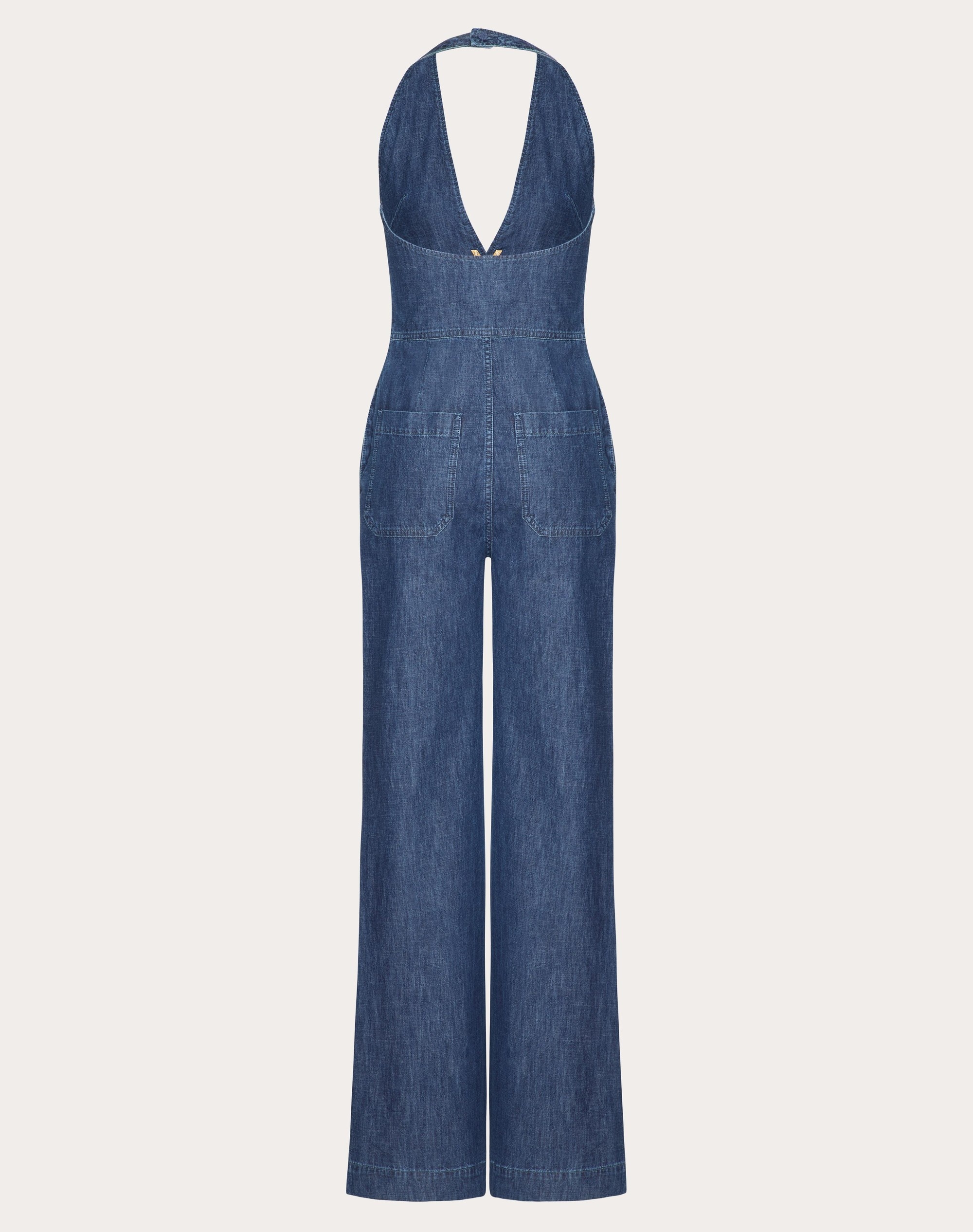 CHAMBRAY DENIM JUMPSUIT - 2