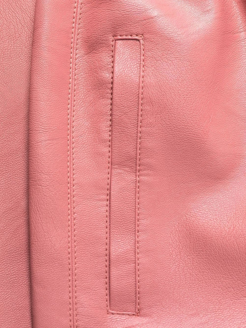 faux-leather tapered trousers 7