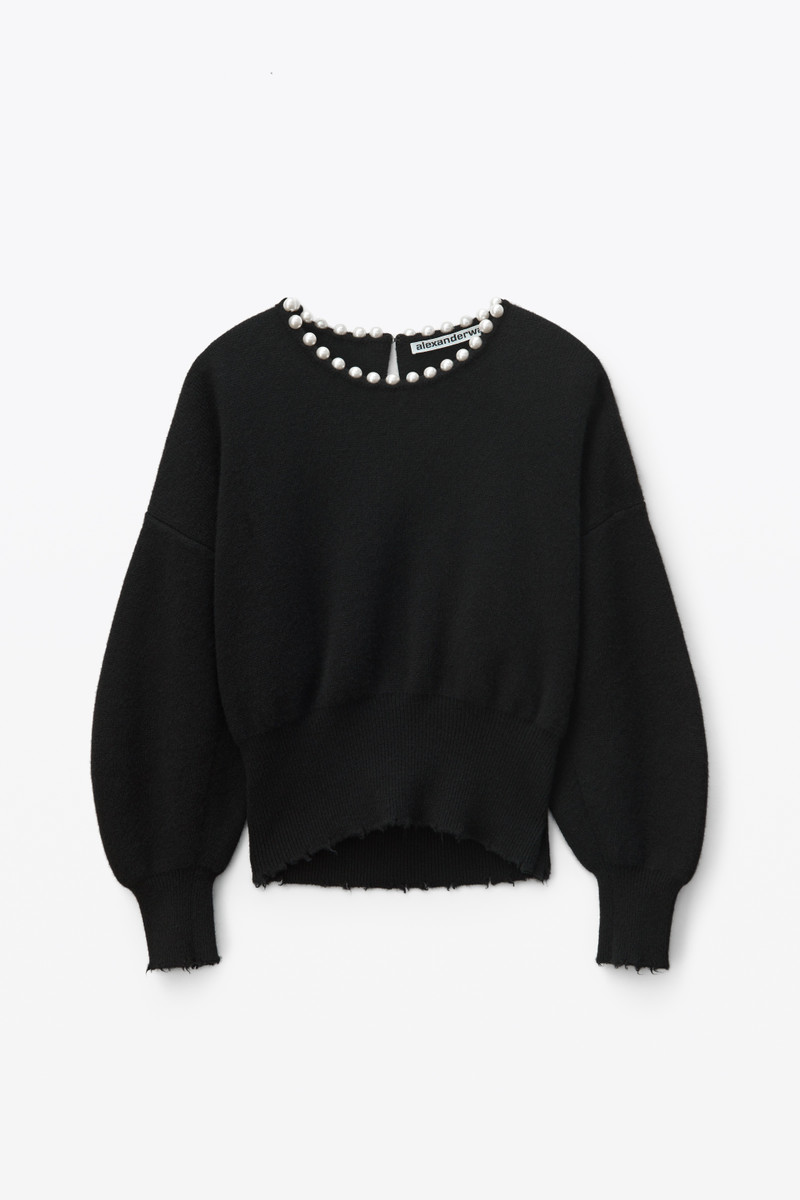 PEARL NECKLACE PULLOVER IN WOOL의 특징 - 1