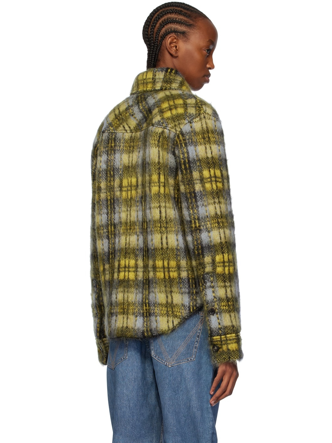 Yellow & Gray Brushed Jacket - 3