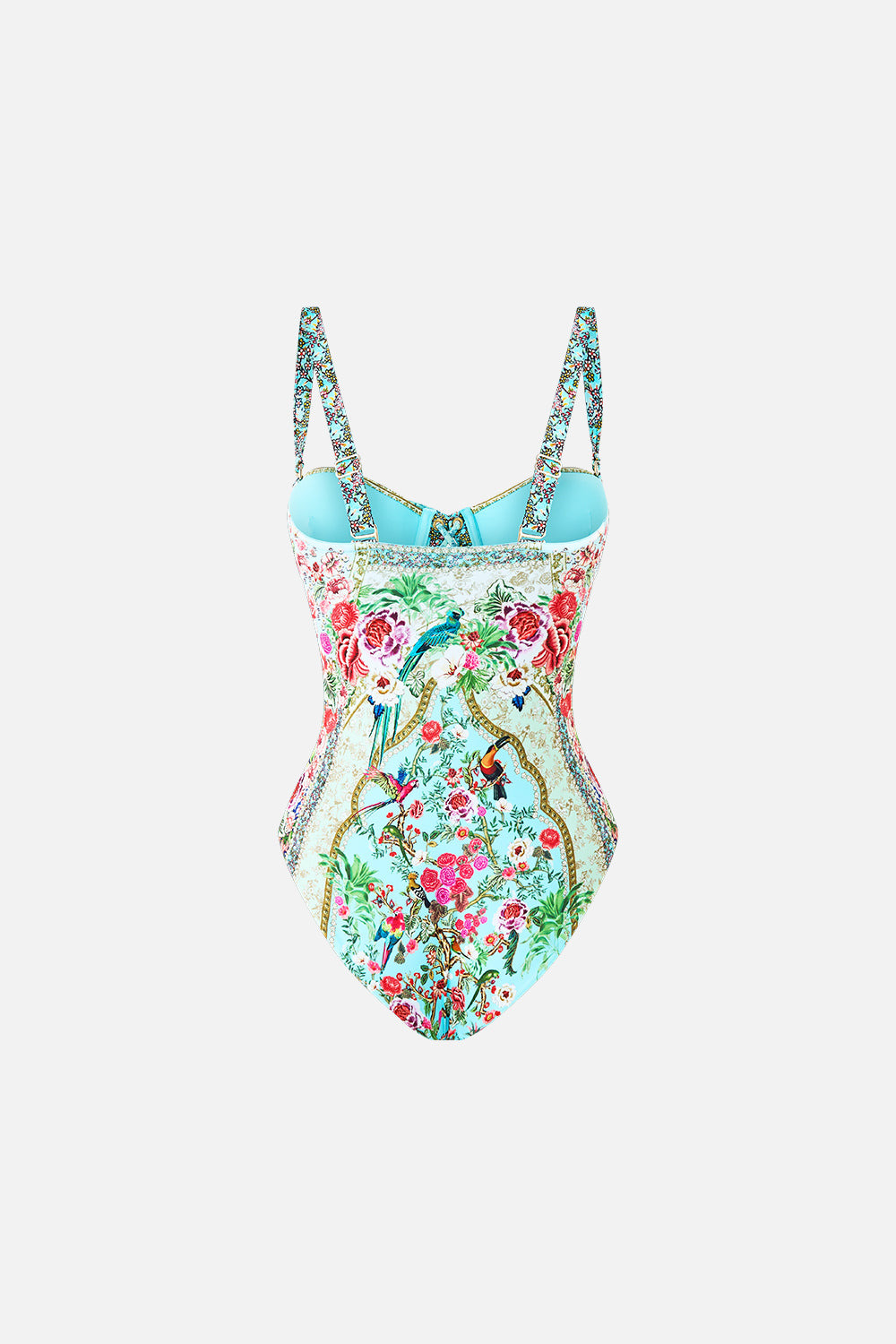 LACE UP UNDERWIRE MOULDED CUP ONE PIECE - 2