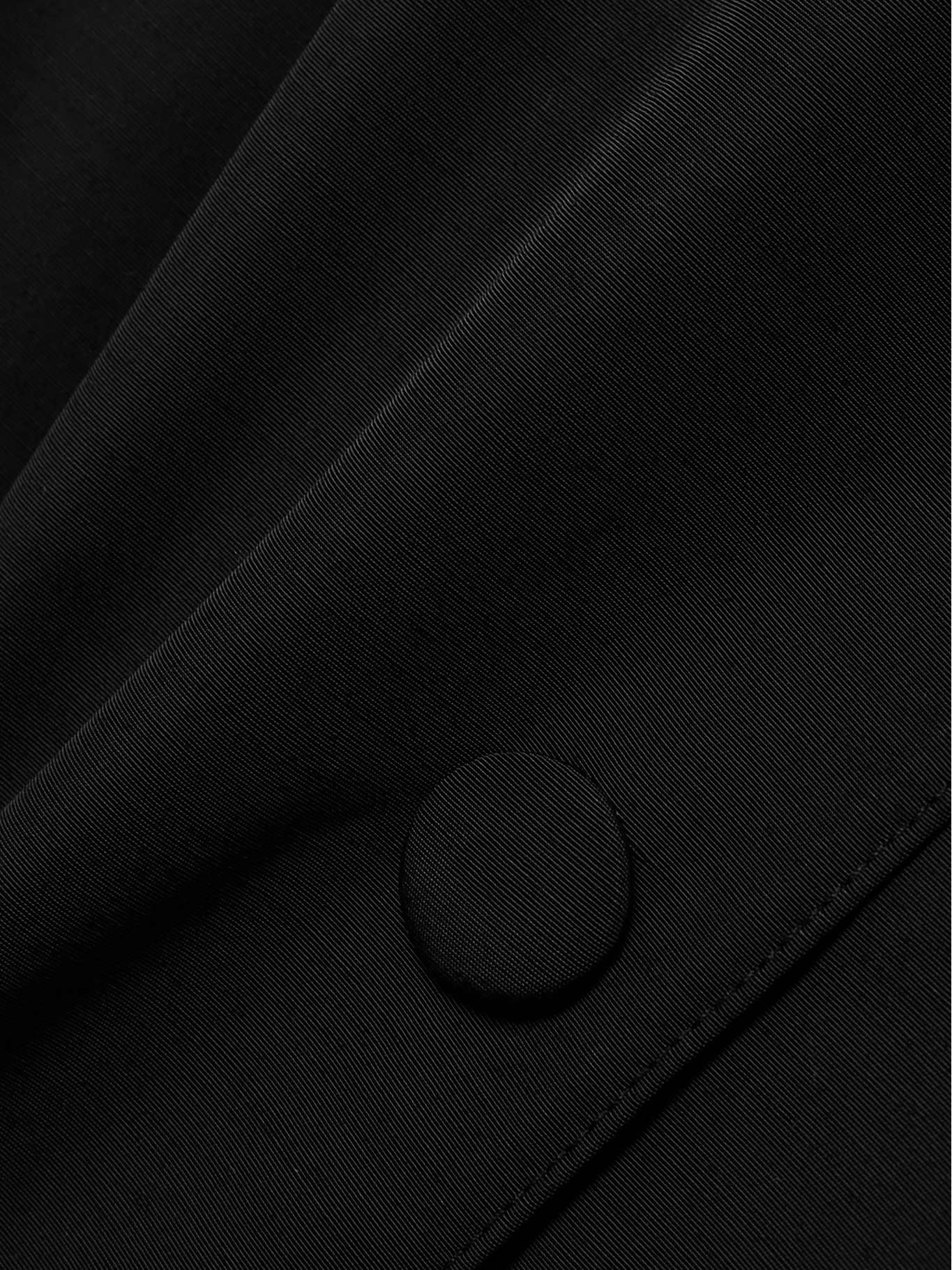 Belted wool-blend shell coat Black - 4