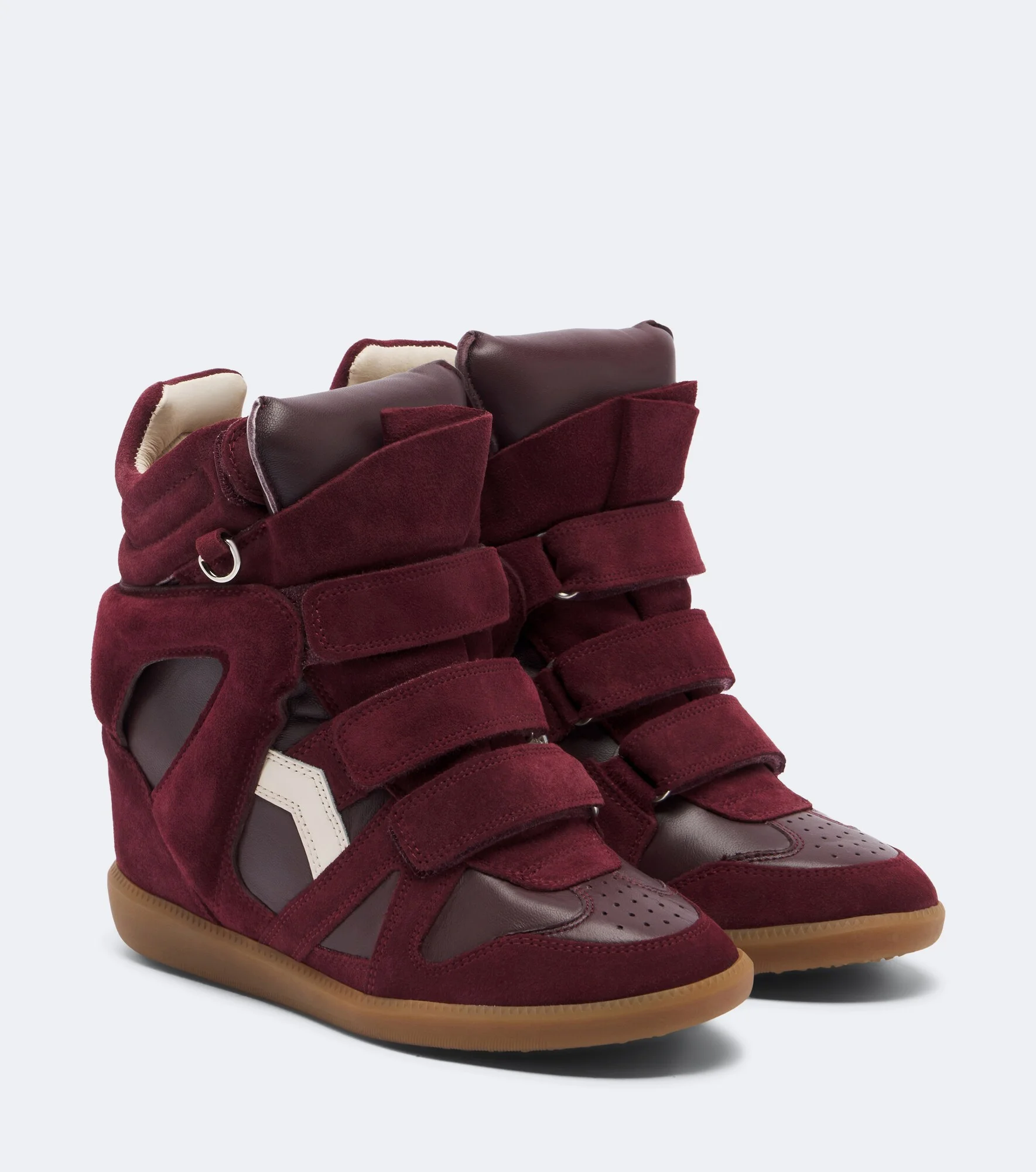 Bekett leather and suede wedge sneakers - 1