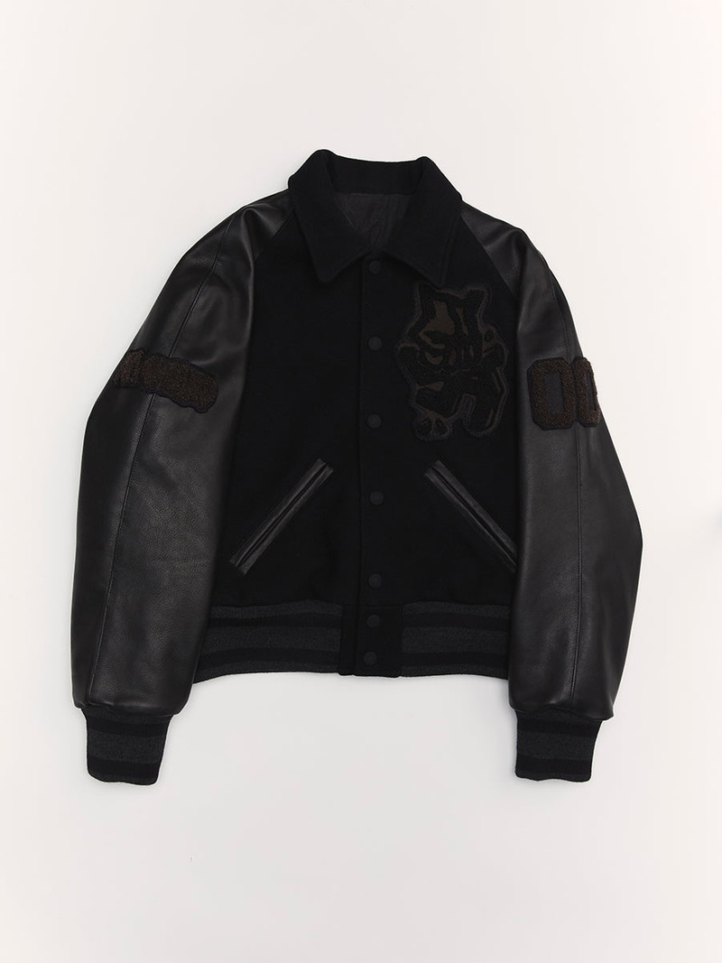 MAGLIANO Magliano | Antifa Varsity Bomber Jacket Black | REVERSIBLE