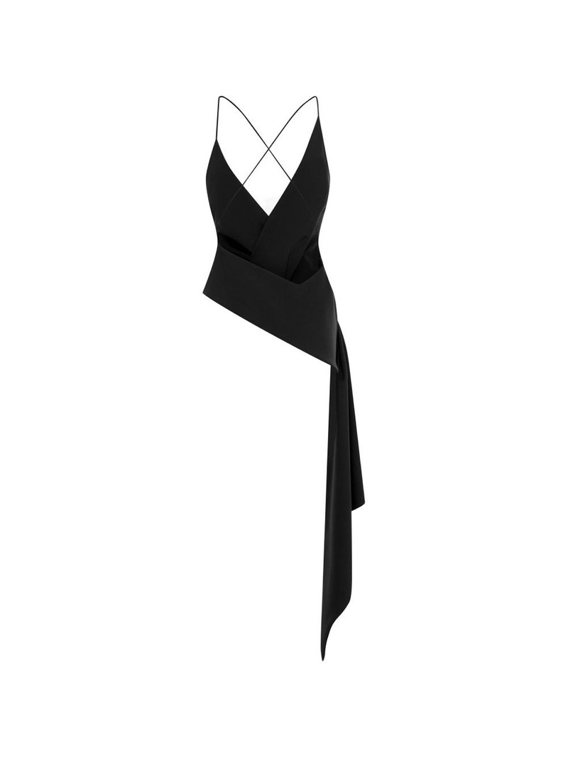 ALEX PERRY asymmetric wrap-style top outlook