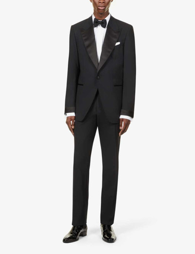 TOM FORD Shelton-fit single-breasted wool-blend evening suit outlook
