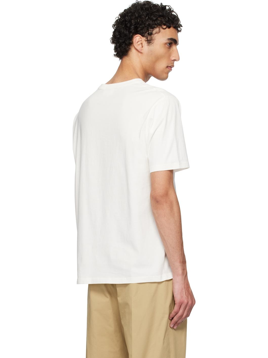 White Barista Fox Patch Relax T-shirt - 3