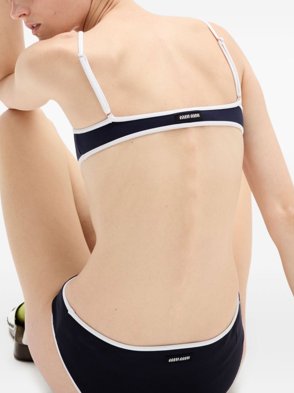 technical-knit swimsuit top - 5