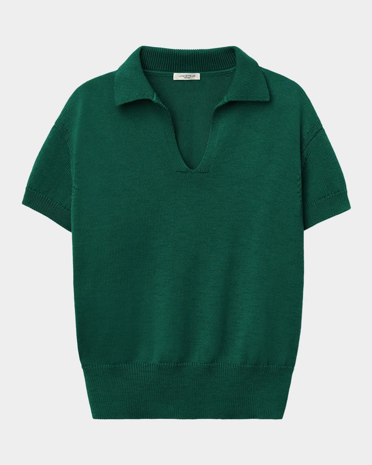 Cotton-Silk Polo Sweater - 1